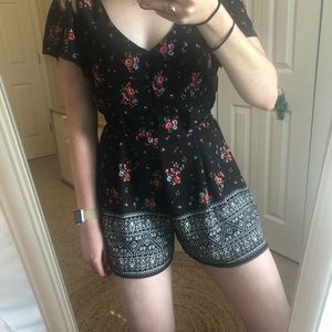 Floral-Printed Romper